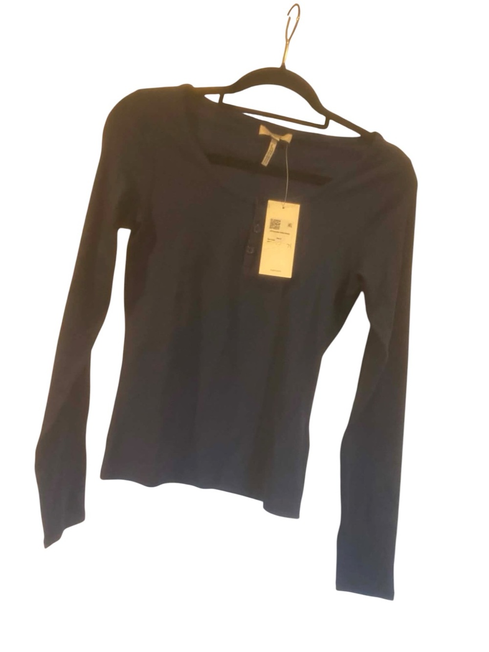 NWT Vuori Long Sleeve Everyday Cotton Henley BLUE COAST Size Small